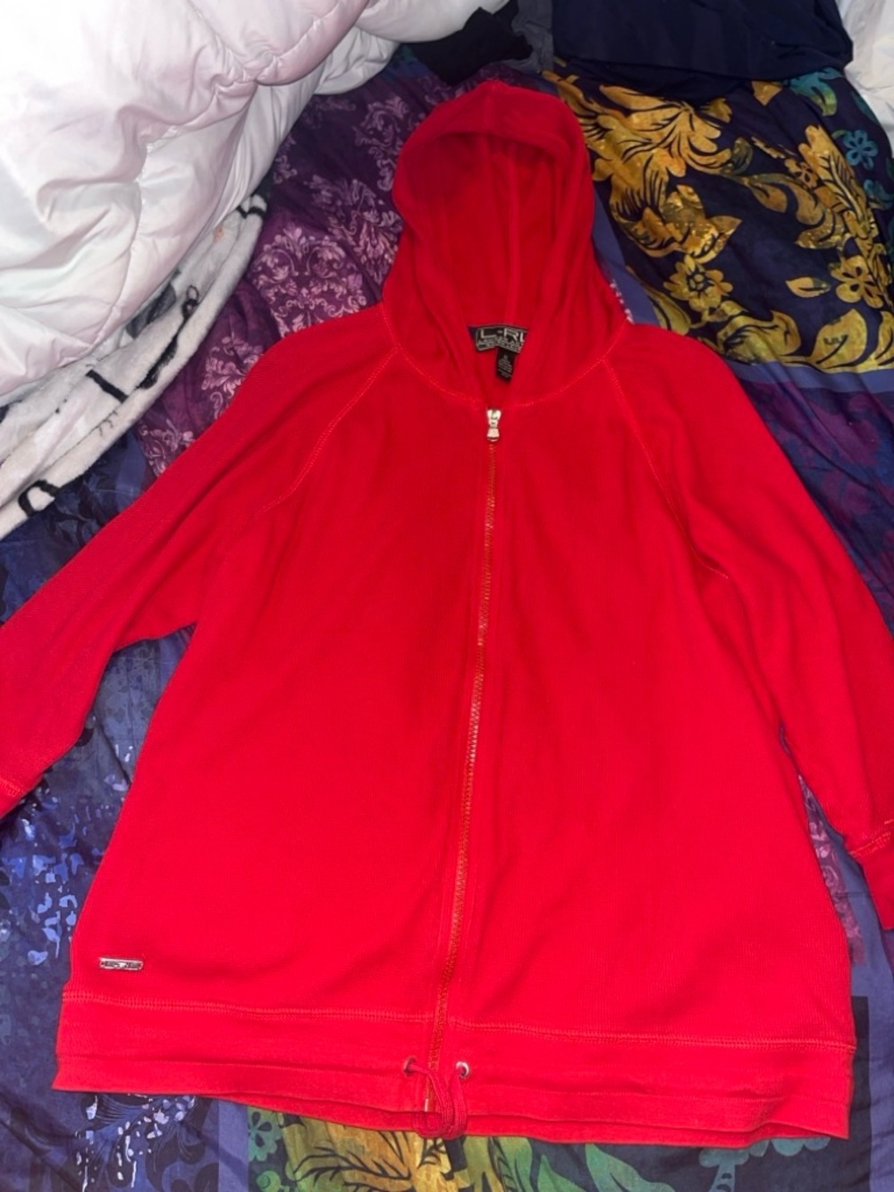 Ralph Lauren Red Hooded Zip-Up Jacket